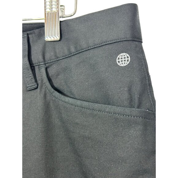 Adidas Men’s Pants Golf Trousers Black 34 x 30 Tapered 5-Pocket Logo Loops Zip - Picture 7 of 9